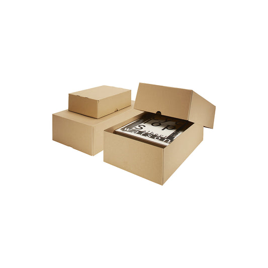 Quick-erect box, variable filling height, pack of 20, internal dimensions 305 x 215 x 150 mm.