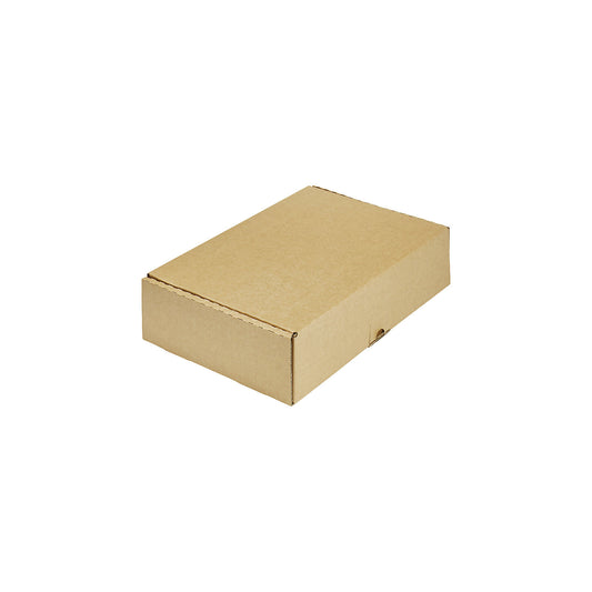Folding box, single fluted, brown, internal dimensions 300 x 220 x 80 mm, A4, pack of 25.