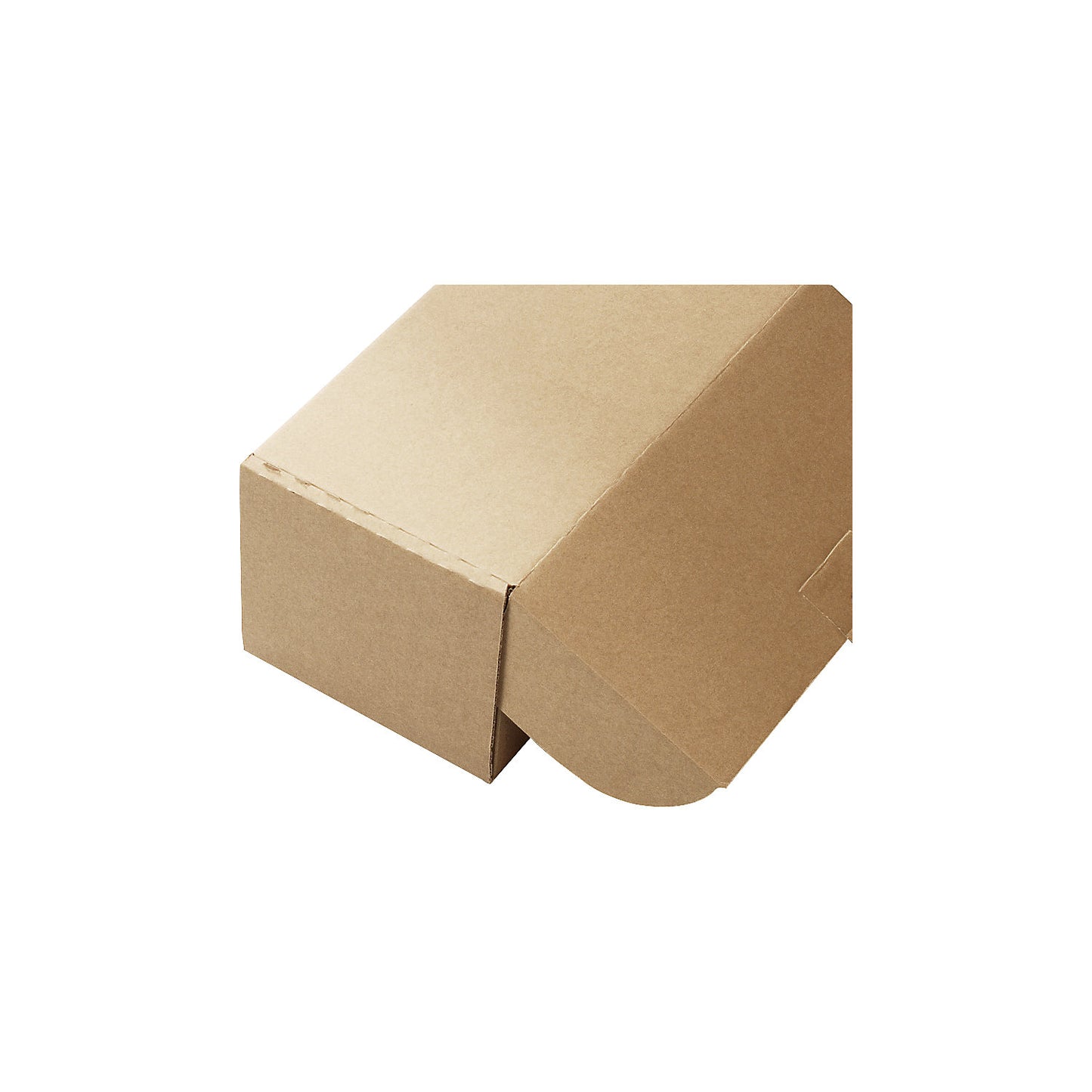 Folding box, single fluted, brown, internal dimensions 235 x 235 x 50 mm, pack of 25.