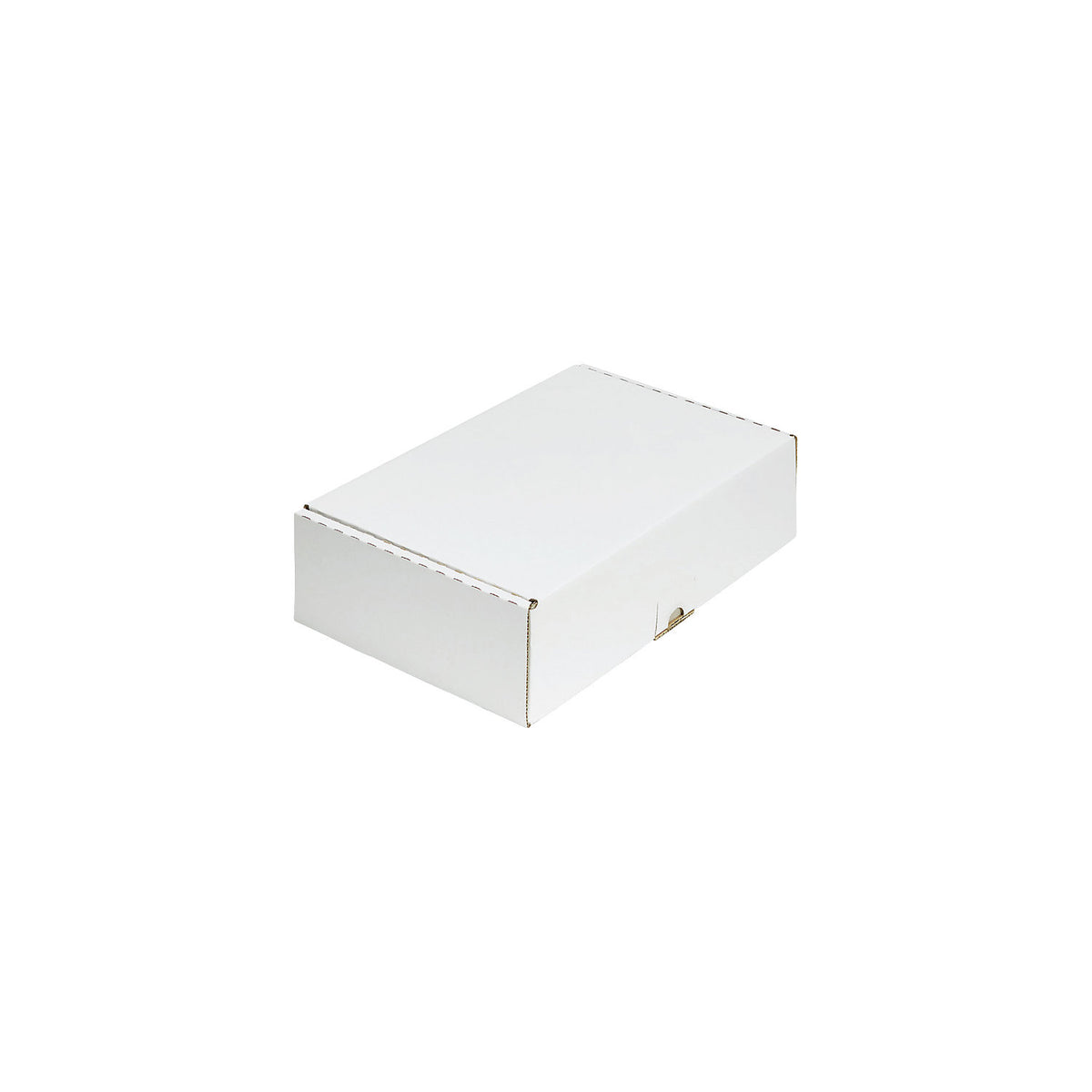 Folding box, single fluted, white, internal dimensions 430 x 310 x 100 mm, pack of 25.