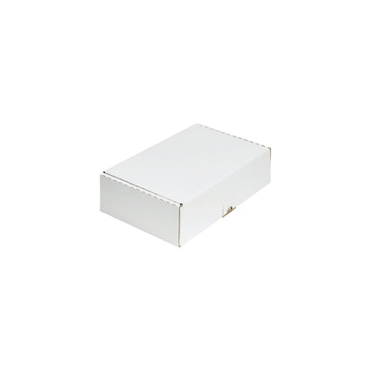 Folding box, single fluted, white, internal dimensions 380 x 260 x 100 mm, pack of 25.