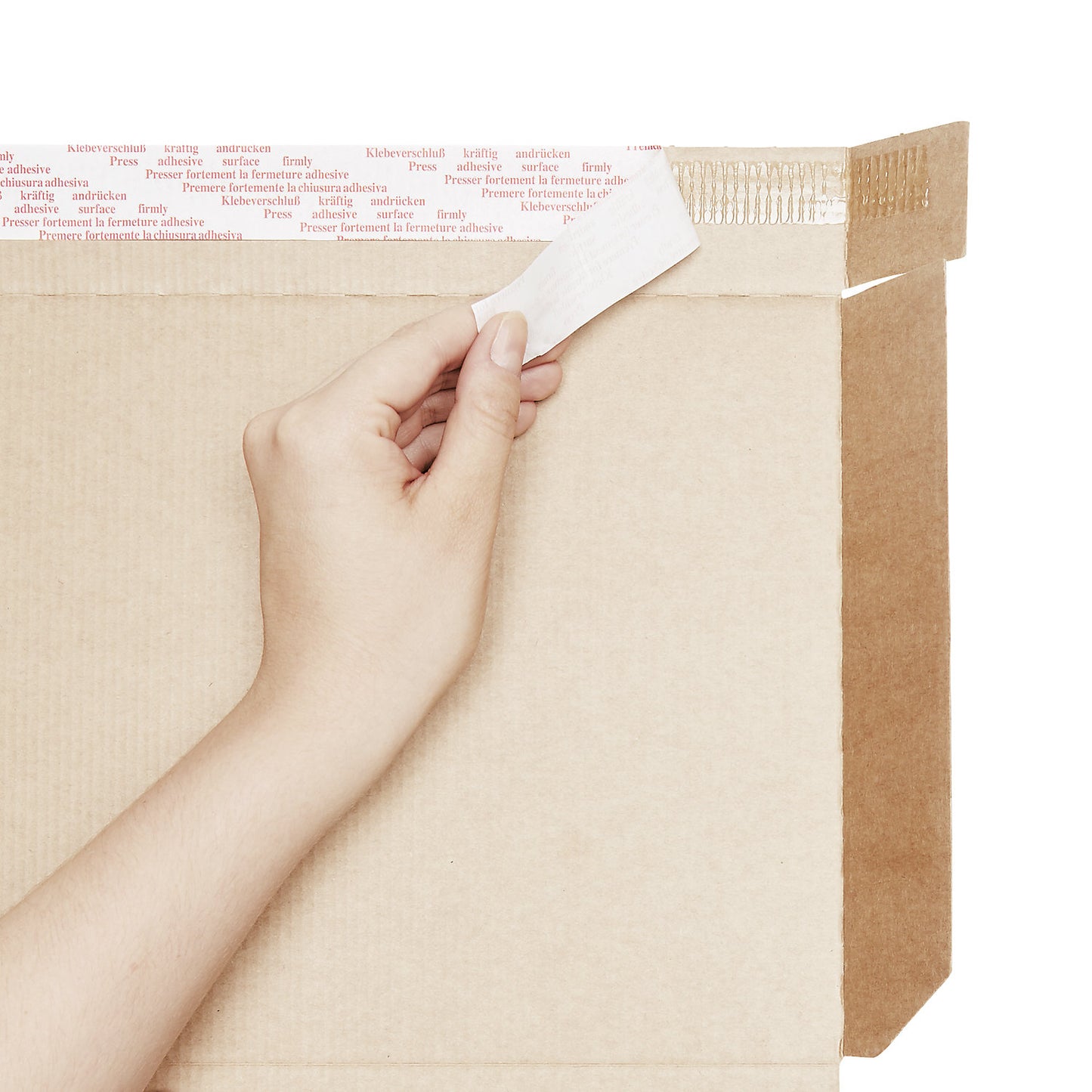Folding box, with self adhesive seal, internal dimensions 344 x 236 x 45 mm, brown, C4, pack of 50.