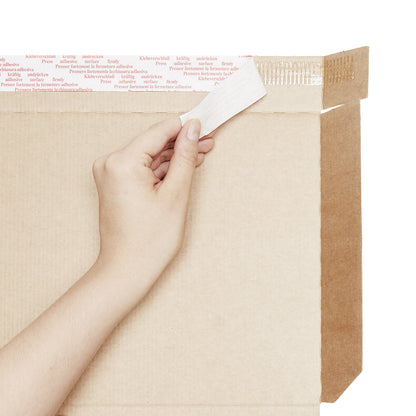Folding box, with self adhesive seal, internal dimensions 344 x 236 x 45 mm, brown, C4, pack of 50.