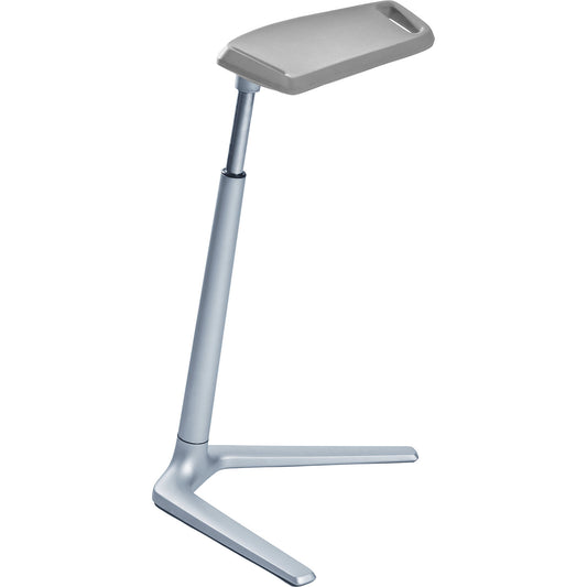 Comfortable anti-fatigue stool, height adjustment range 620 - 850 mm, seat colour basalt grey.