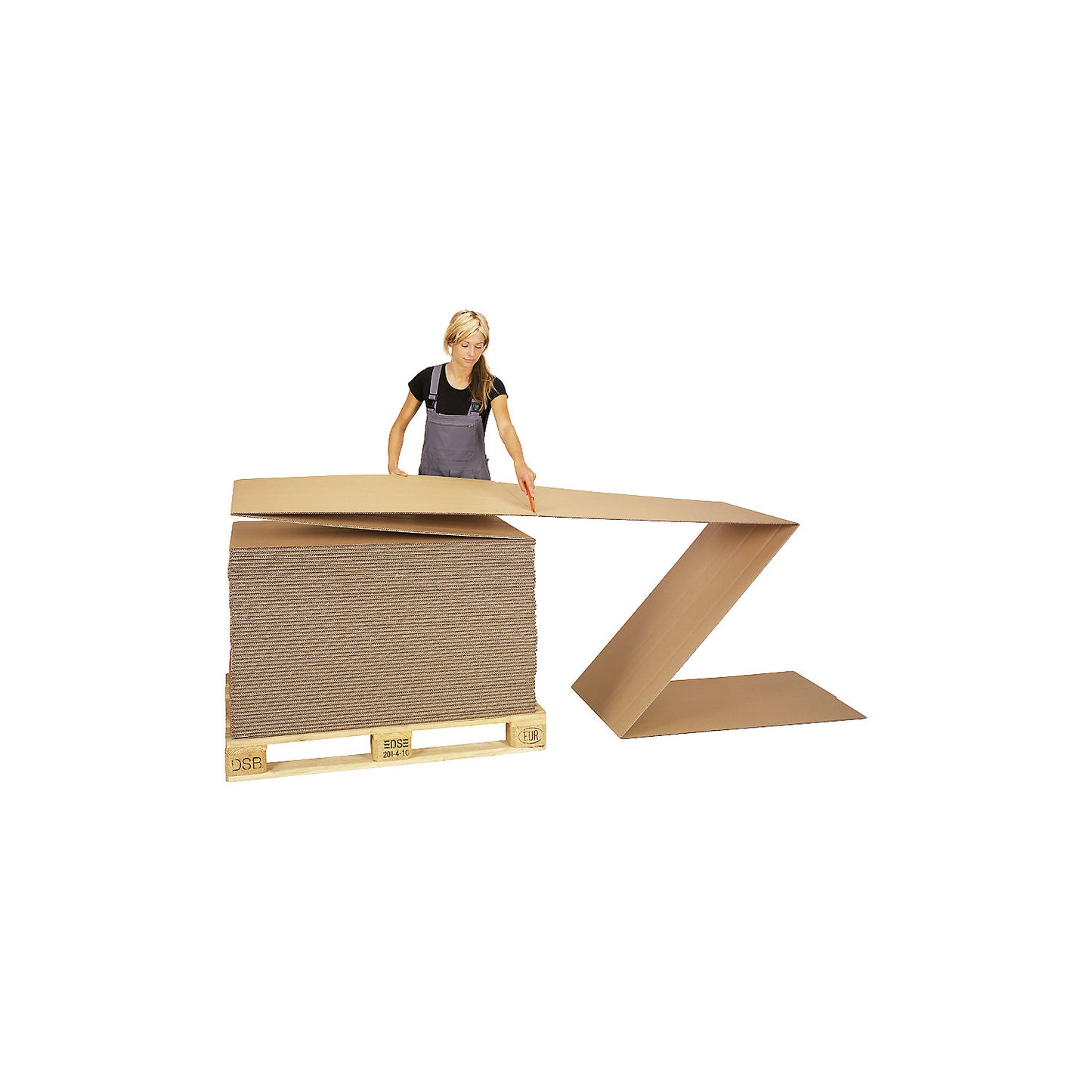 Endless corrugated cardboard, brown, folded dimensions 1150 x 788 mm, length 200 m.