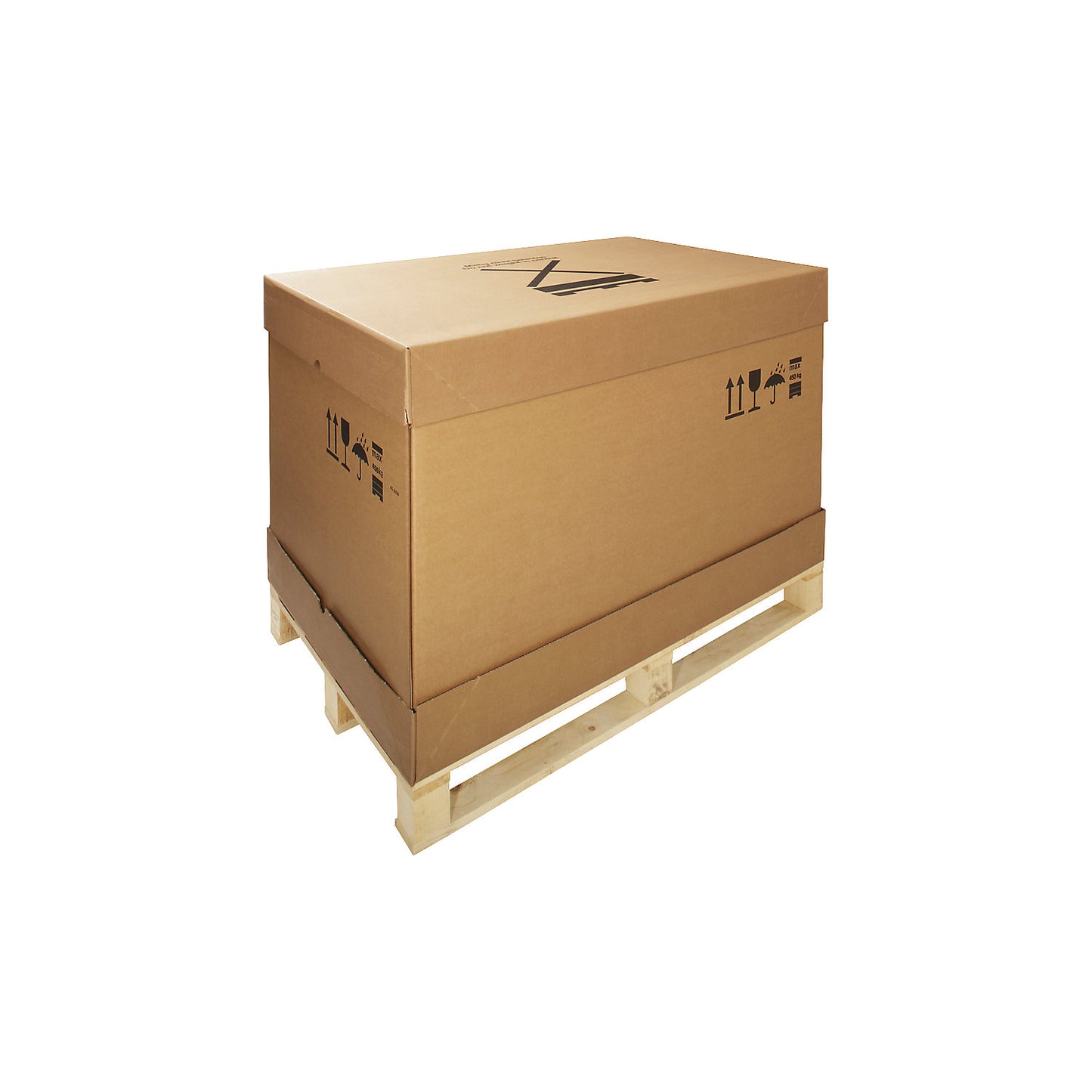 Export container, with pallet, LxWxH 1210 x 810 x 920 mm.