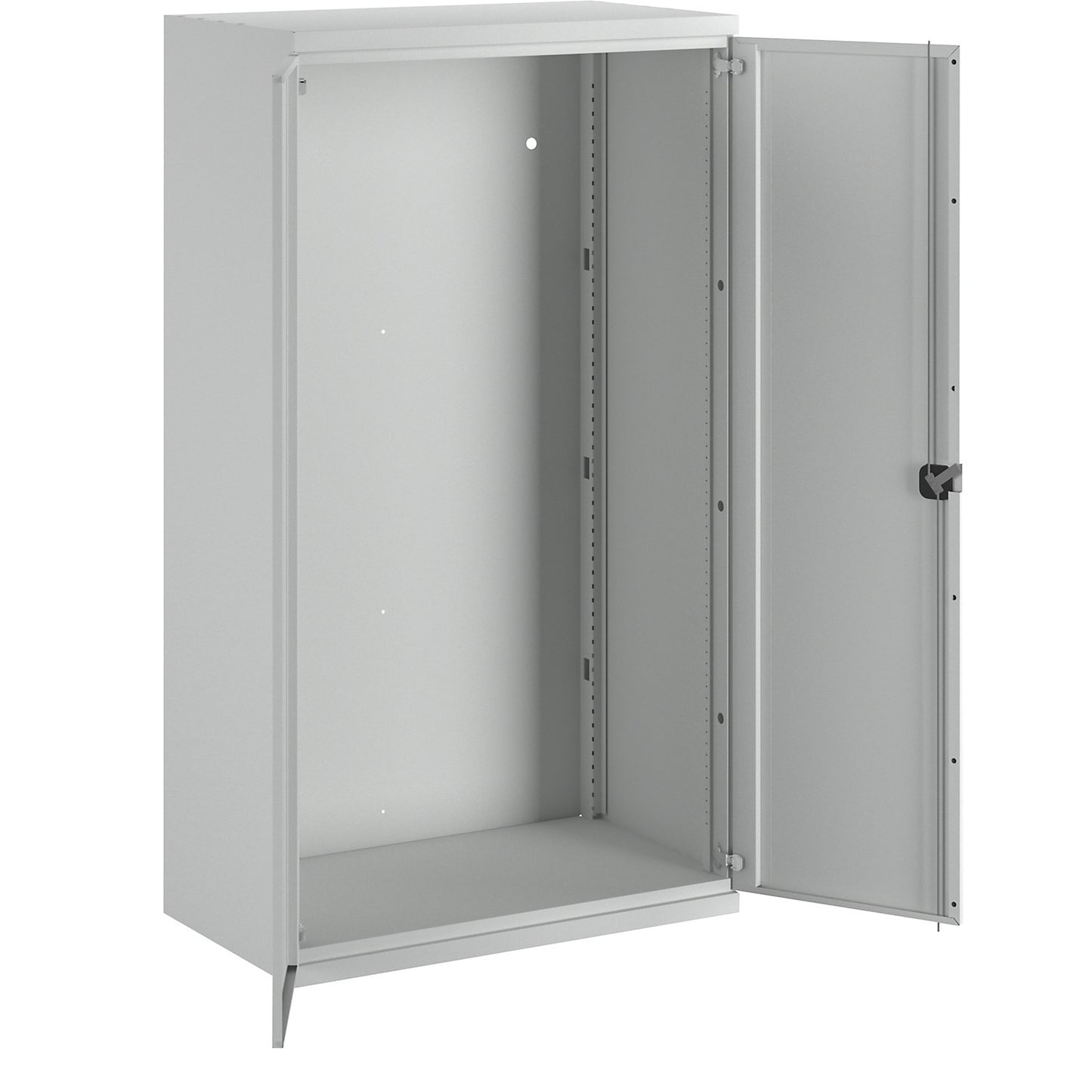 Heavy duty cupboard made of steel, empty cupboard - fit out to individual requirements, light grey / light grey.