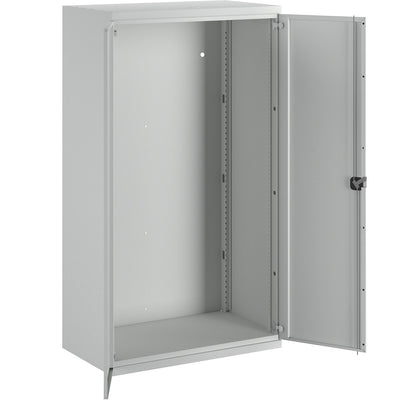 Heavy duty cupboard made of steel, empty cupboard - fit out to individual requirements, light grey / light grey.