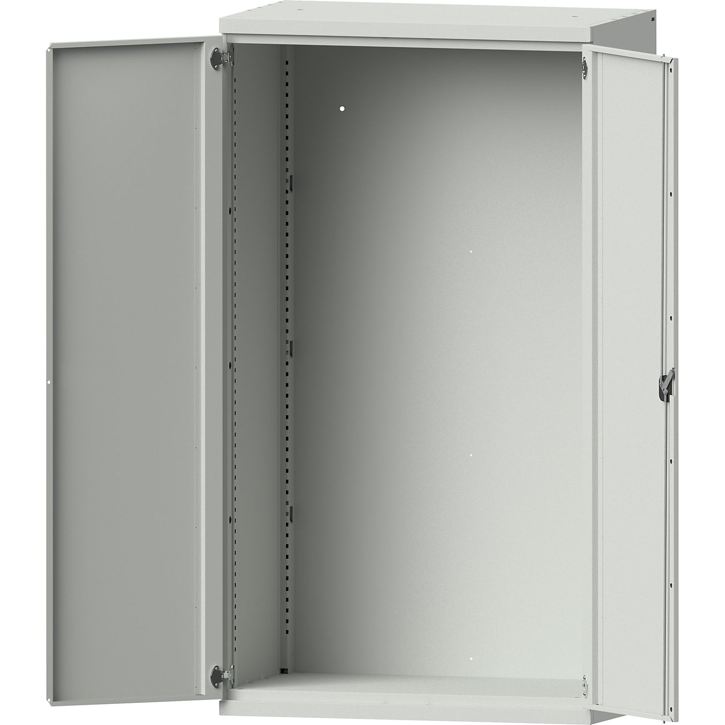 Heavy duty cupboard made of steel, empty cupboard - fit out to individual requirements, light grey / light grey.
