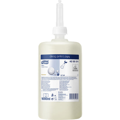 Mild liquid soap, for normal dirt levels, pack of 6 bottles, 1 l each.