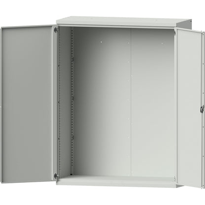 JUMBO heavy duty cupboard made of sheet steel, empty cupboard without centre partition, light grey / light grey.