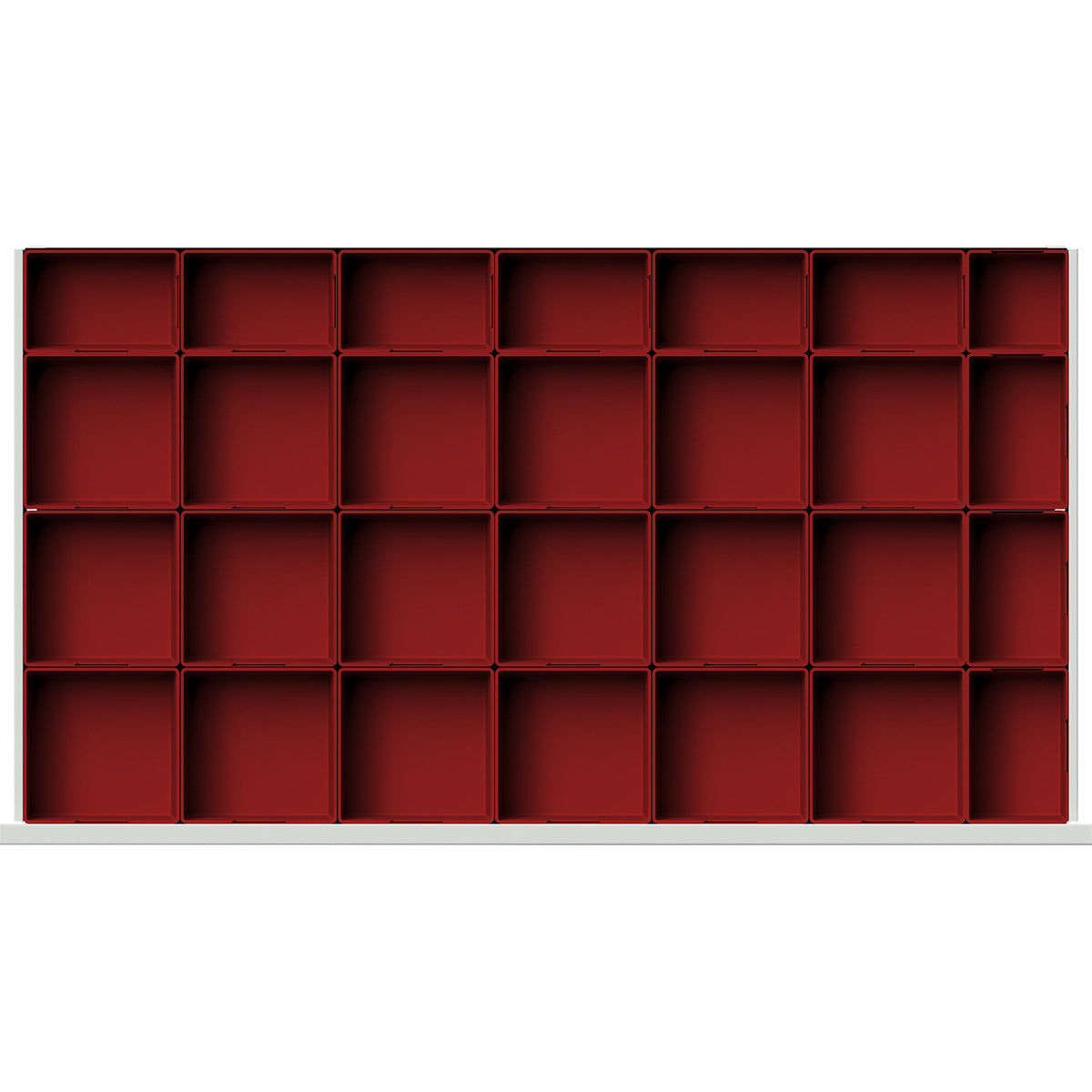 Small parts tray, for drawer WxD 980 x 540 mm, drawer height 90 / 120 mm.