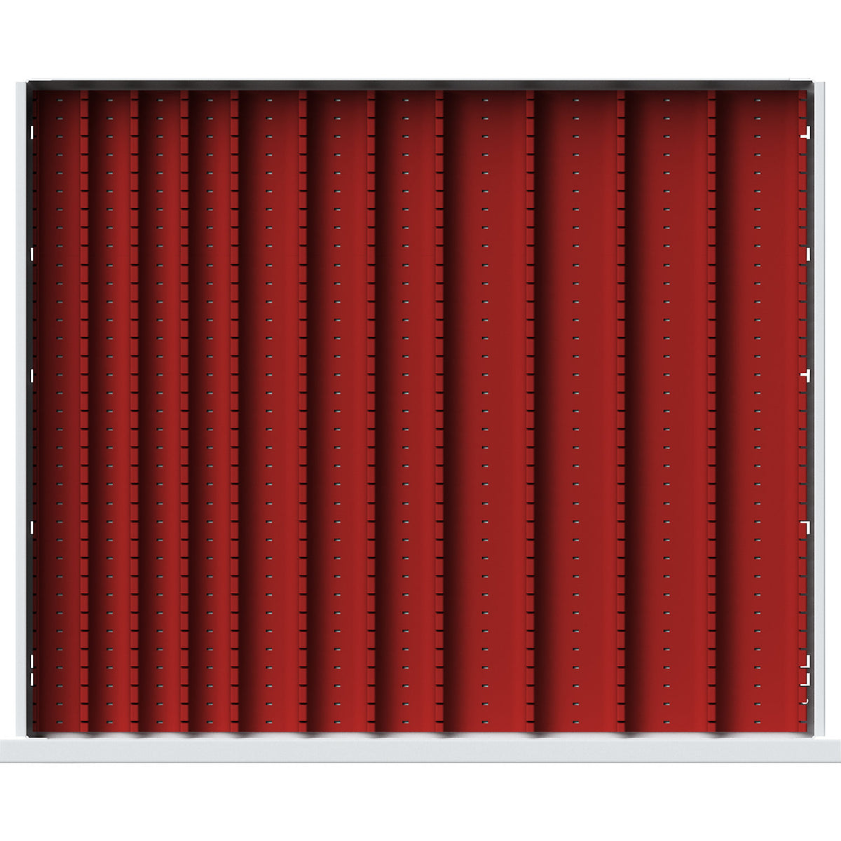 Compact tray, for drawer WxD 650 x 540 mm, plug-in divider height 29 mm.