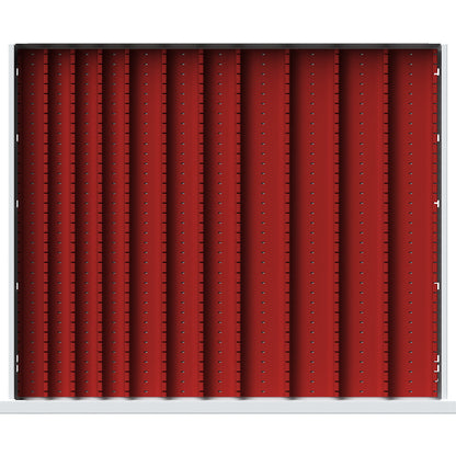 Compact tray, for drawer WxD 650 x 540 mm, plug-in divider height 29 mm.