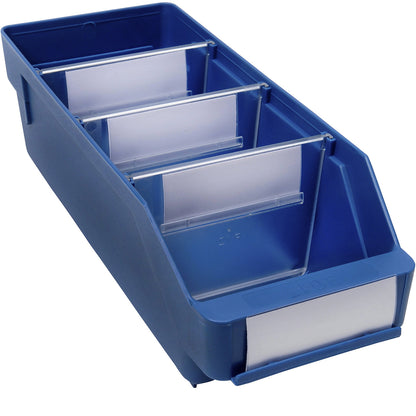 Shelf bin made of highly impact resistant polypropylene, blue, LxWxH 300 x 118 x 95 mm, pack of 30.