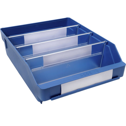 Shelf bin made of highly impact resistant polypropylene, blue, LxWxH 300 x 240 x 95 mm, pack of 15.