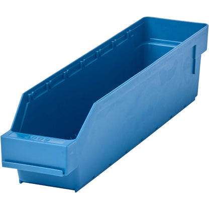 Shelf bin made of highly impact resistant polypropylene, blue, LxWxH 400 x 90 x 95 mm, pack of 40.