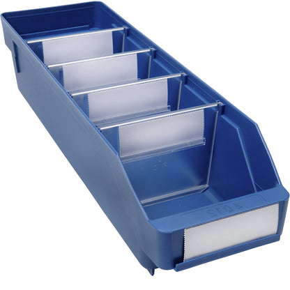 Shelf bin made of highly impact resistant polypropylene, blue, LxWxH 400 x 118 x 95 mm, pack of 30.