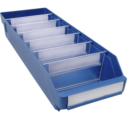 Shelf bin made of highly impact resistant polypropylene, blue, LxWxH 500 x 180 x 95 mm, pack of 20.