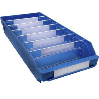 Shelf bin made of highly impact resistant polypropylene, blue, LxWxH 500 x 240 x 95 mm, pack of 15.