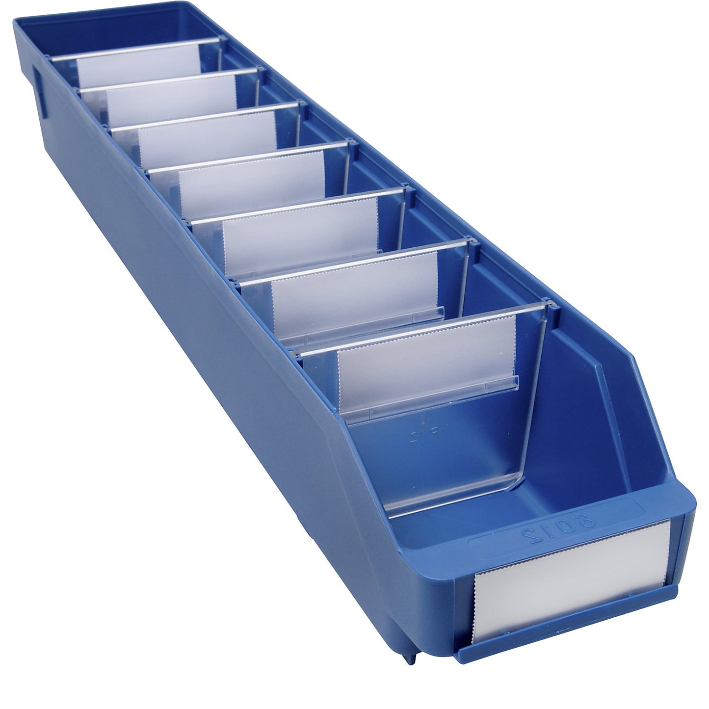 Shelf bin made of highly impact resistant polypropylene, blue, LxWxH 600 x 118 x 95 mm, pack of 30.
