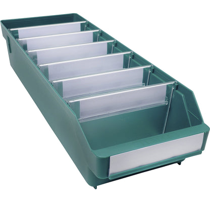 Shelf bin made of highly impact resistant polypropylene, green, LxWxH 500 x 180 x 110 mm, pack of 20.