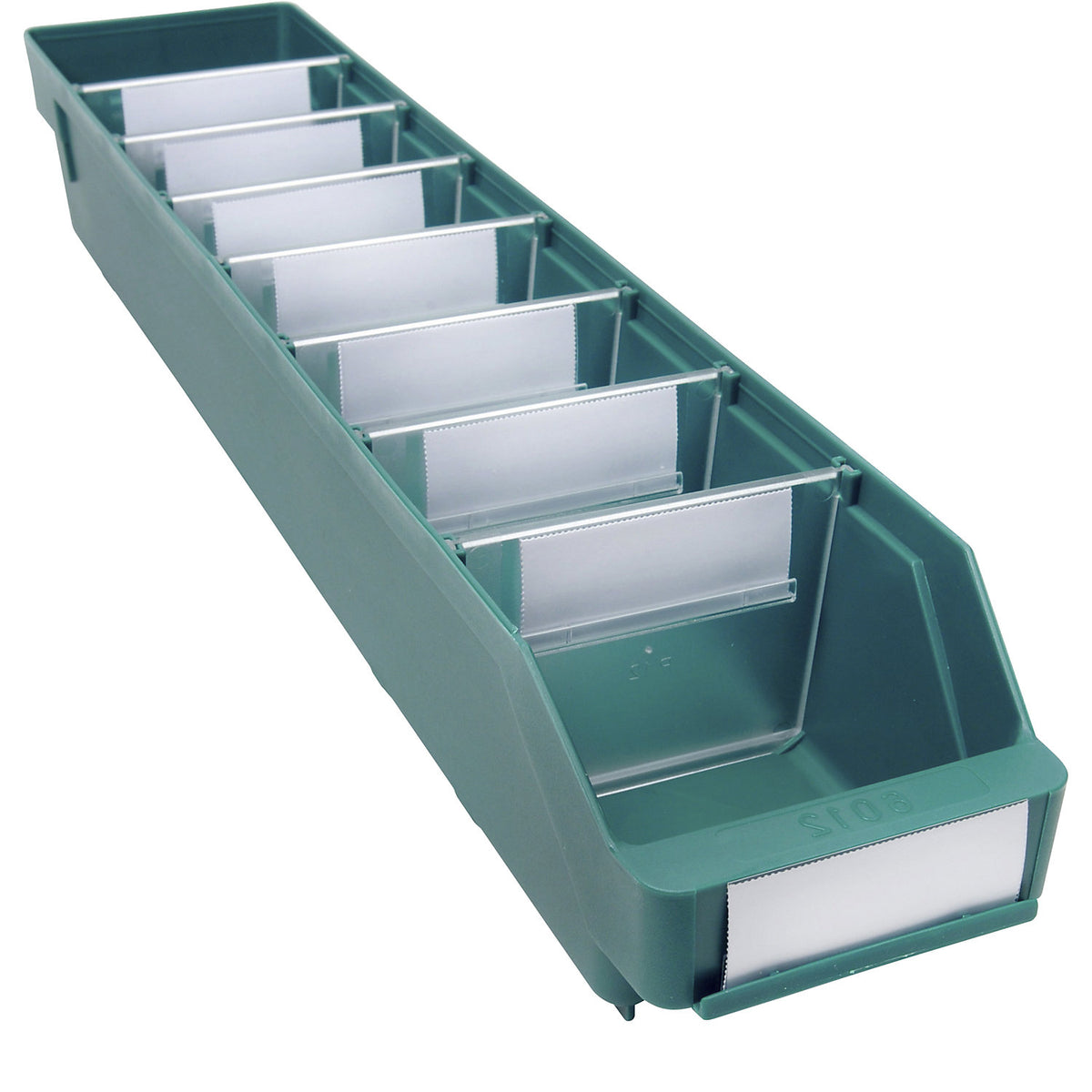 Shelf bin made of highly impact resistant polypropylene, green, LxWxH 600 x 118 x 95 mm, pack of 30.
