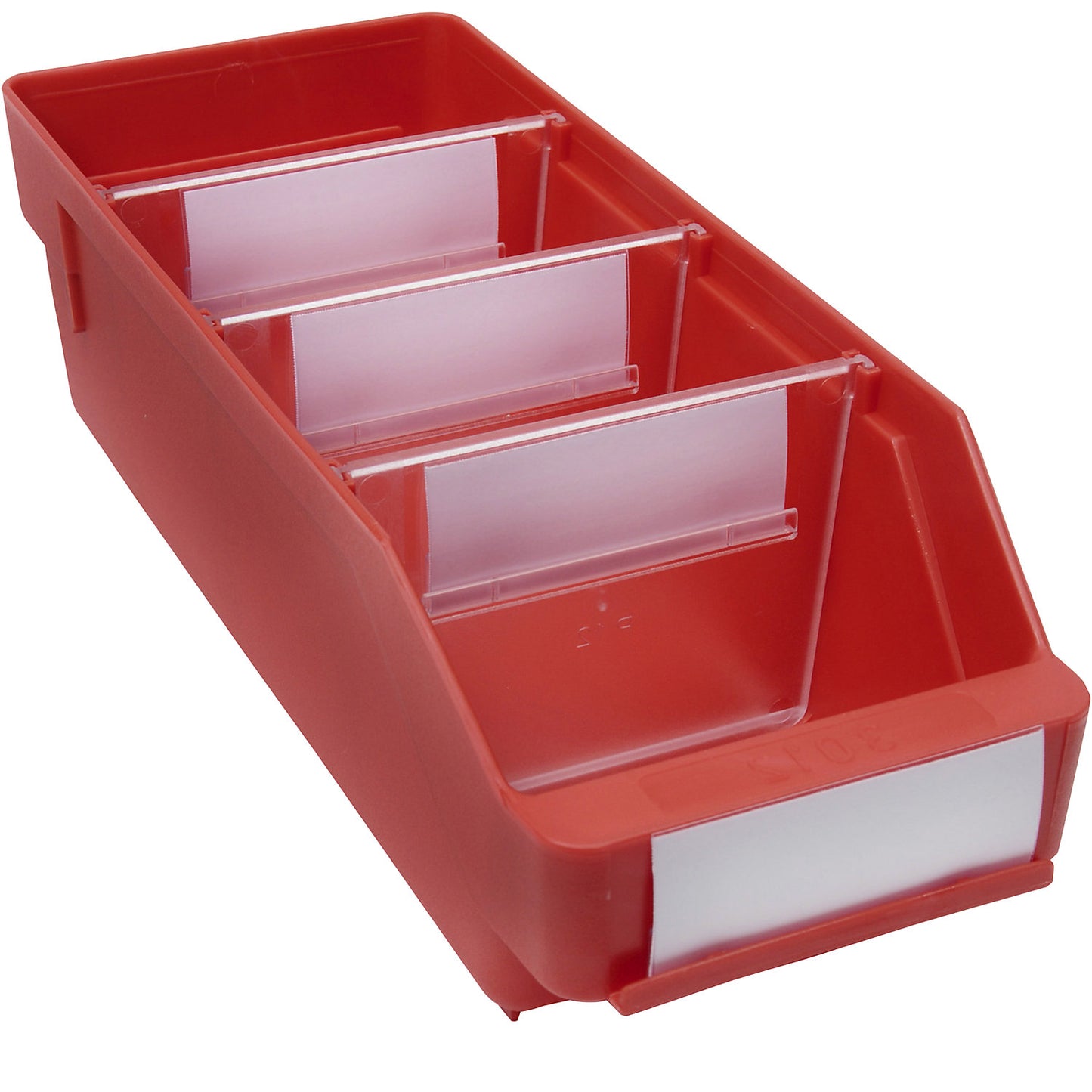 Shelf bin made of highly impact resistant polypropylene, red, LxWxH 300 x 118 x 95 mm, pack of 30.
