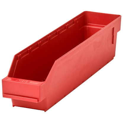 Shelf bin made of highly impact resistant polypropylene, red, LxWxH 400 x 90 x 95 mm, pack of 40.