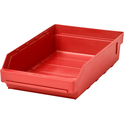 Shelf bin made of highly impact resistant polypropylene, red, LxWxH 400 x 240 x 95 mm, pack of 15.