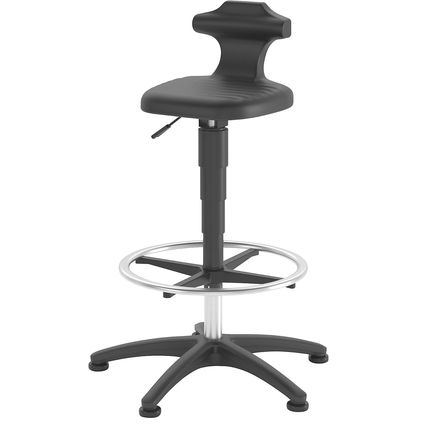 Operator's chair, for workshops and offices, height adjustment range 510 - 780 mm, with foot ring.