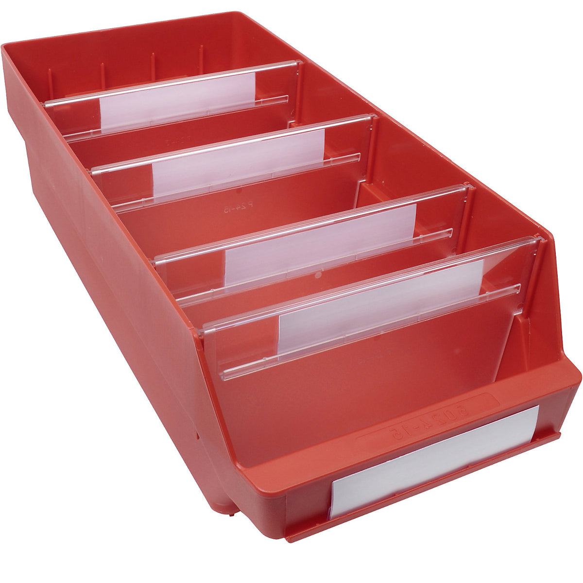Shelf bin made of highly impact resistant polypropylene, red, LxWxH 500 x 240 x 150 mm, pack of 10.