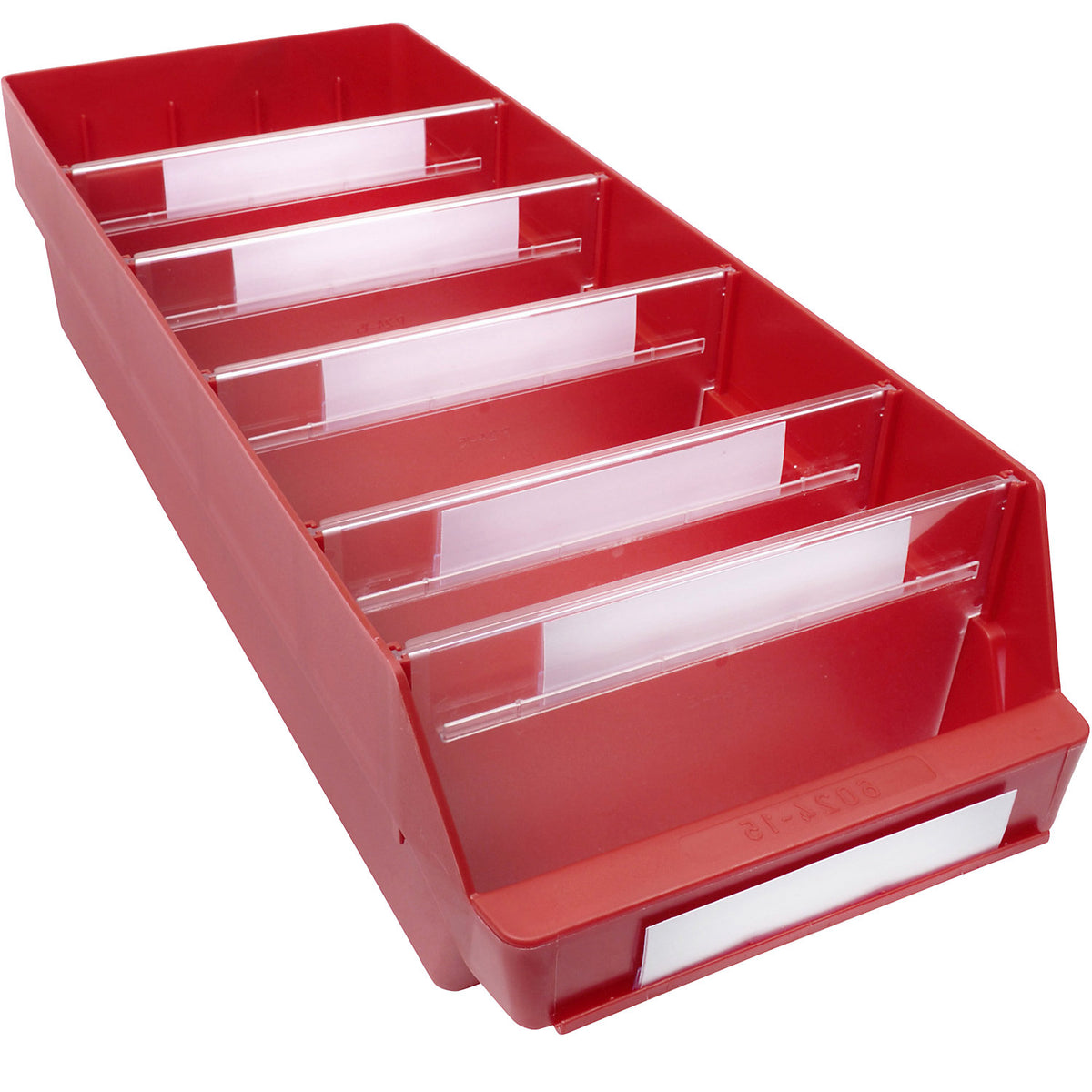 Shelf bin made of highly impact resistant polypropylene, red, LxWxH 600 x 240 x 150 mm, pack of 10.