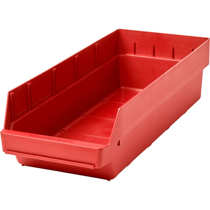Shelf bin made of highly impact resistant polypropylene, red, LxWxH 600 x 240 x 150 mm, pack of 10.