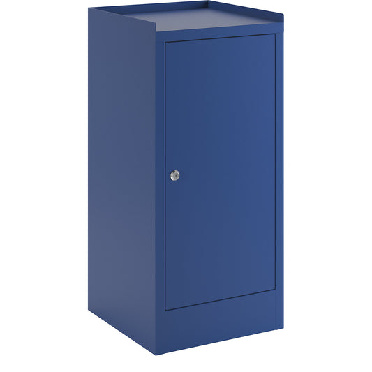Tool cupboard, with 1 drawer, 2 shelves, HxWxD 750 x 350 x 350 mm, gentian blue RAL 5010.