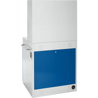 Computer cupboard, HxWxD 1550 x 800 x 690 mm, with narrow pull-out shelf and tower PC compartment.
