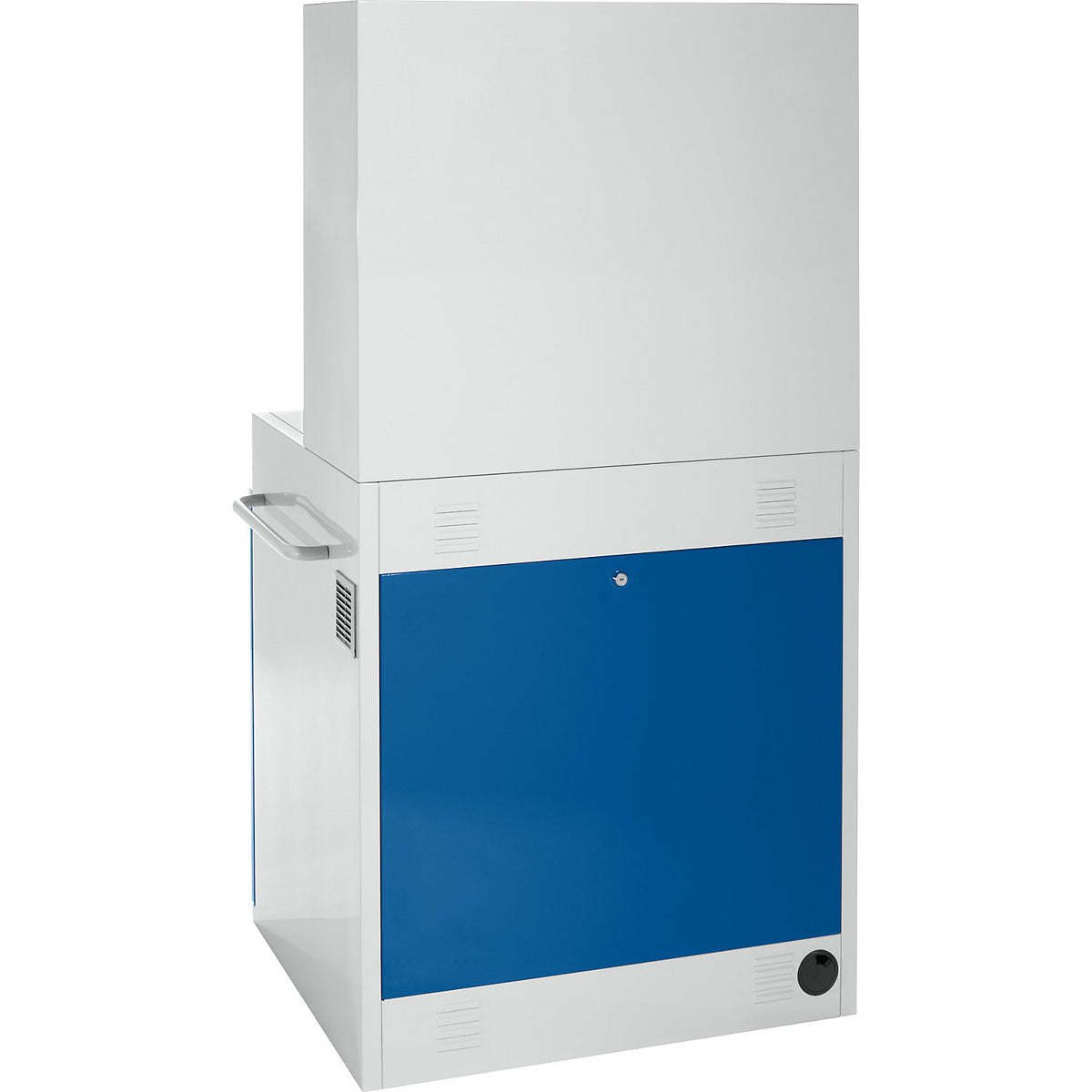 Computer cupboard, HxWxD 1550 x 800 x 690 mm, with narrow pull-out shelf and tower PC compartment.