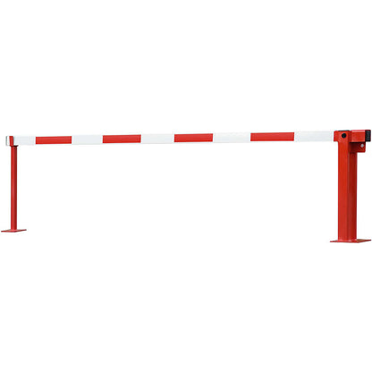 Roadblock, barrier, with gas spring, barrier beam length 5 m.