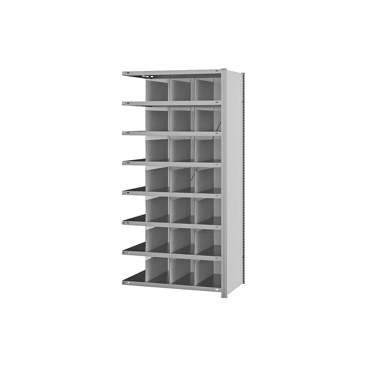 Compartment shelving, shelf height 2000 mm, extension shelf unit, width x depth 1010 x 535 mm.