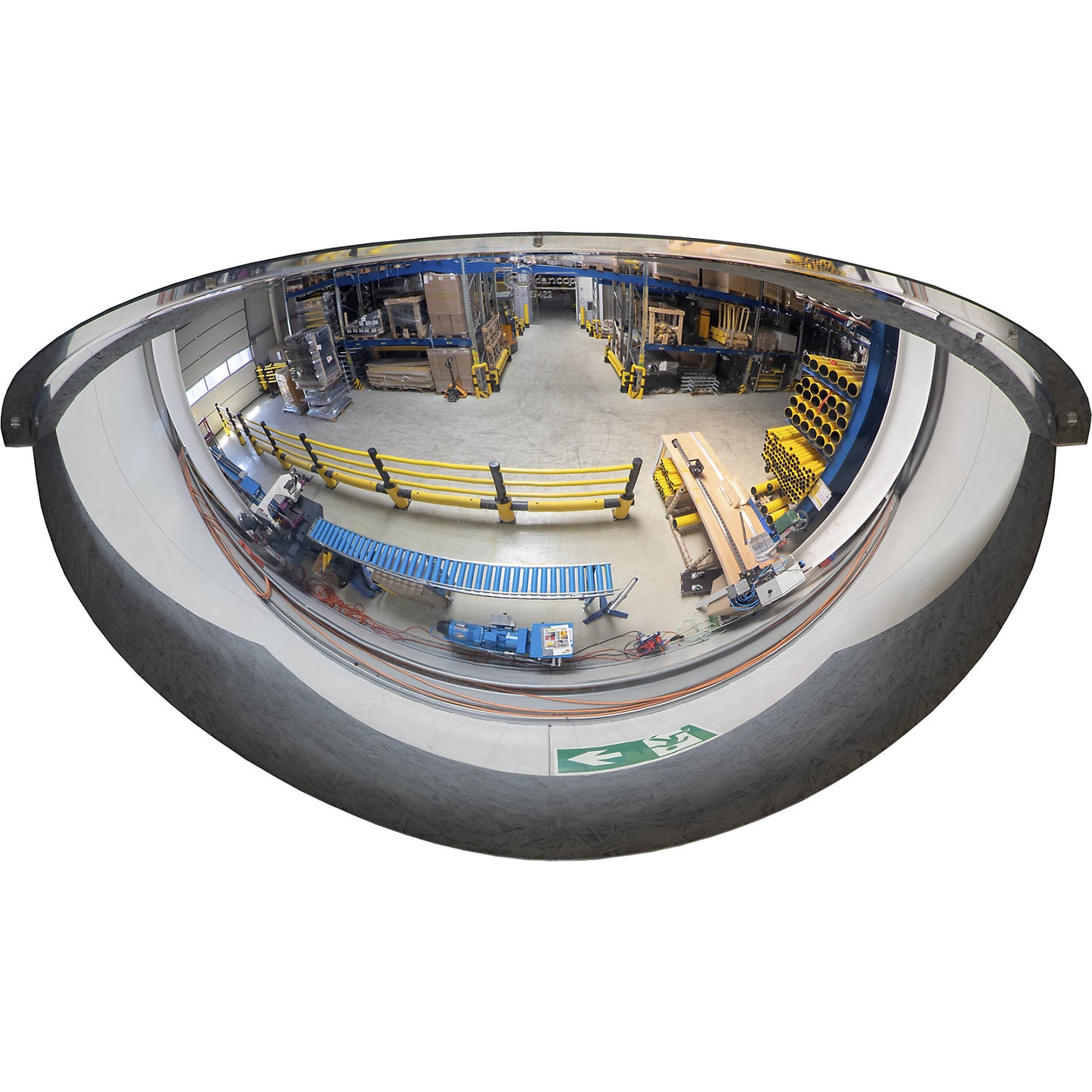 Panoramic mirror, 180° viewing angle, Ø 1000 mm.