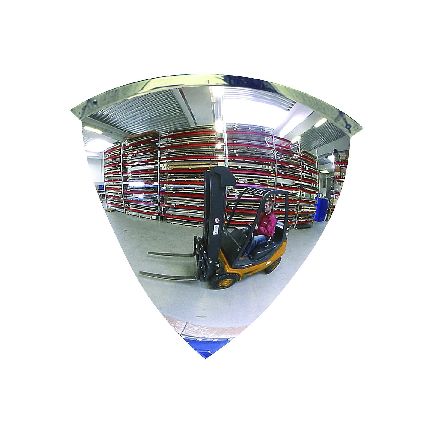 Panoramic mirror, 90° viewing angle, Ø 600 mm.