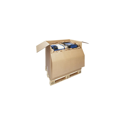 Folding corrugated cardboard box, triple fluted, extremely robust, LxWxH 1170 x 770 x 850 mm.
