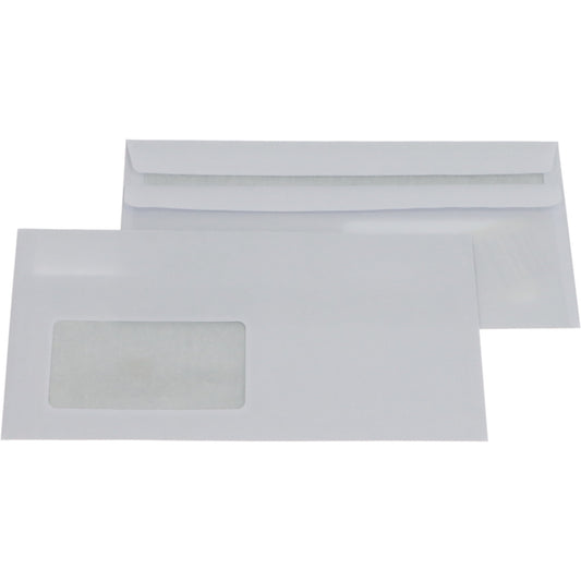 Envelope, long document formats, with vision panel, self adhesive seal, pack of 1000.