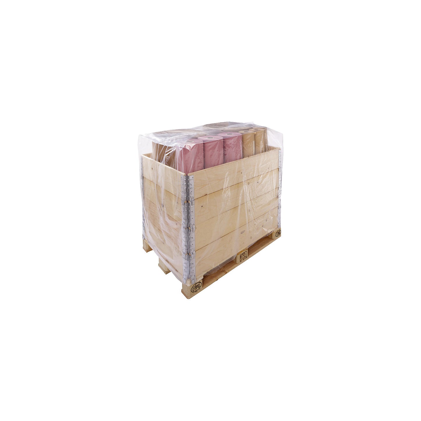 Cover, for industrial pallets, pack of 10, LxWxH 1250 x 1050 x 1900 mm, transparent.