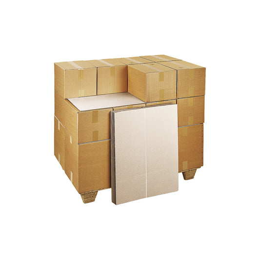 Pallet interlayers made of corrugated cardboard, double fluted, LxW 1180 x 780 mm, pack of 400.