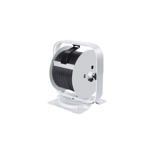 Table/wall dispenser for PP straps, for strap width 12.7 - 16 mm, portable, with clamp arm.