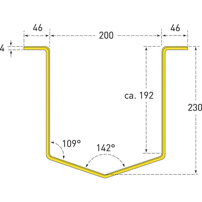 Crash protection guard, for indoor use, HxWxD 300 x 292 x 230 mm.