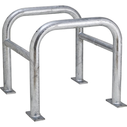 Crash protection for posts, galvanised, HxWxD 600 x 620 x 620 mm.