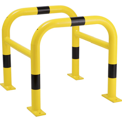 Crash protection for posts, galvanised and plastic coated, HxWxD 600 x 620 x 620 mm.