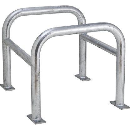 Crash protection for posts, galvanised, HxWxD 600 x 720 x 720 mm.